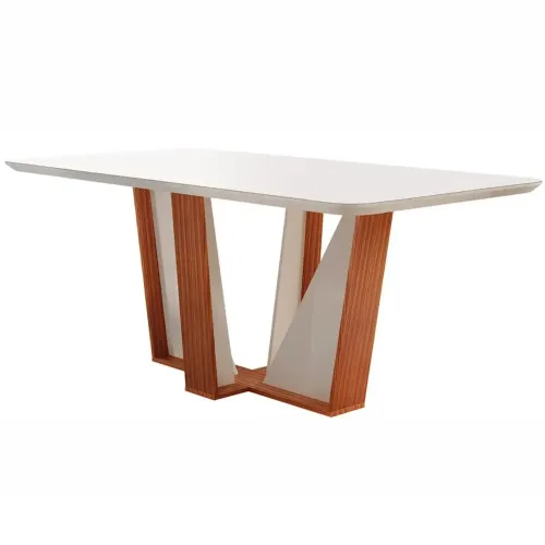 ? MESA VENEZA 1,35M X 90CM | COM VIDRO 4MM | DESIGN MODERNO | LJ MÓVEIS