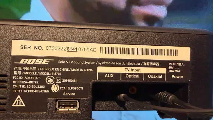Soundbar Bose Solo 5 TV Sound System - Completo com Controle Original Perfeito