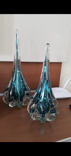 2 cristais murano gota.