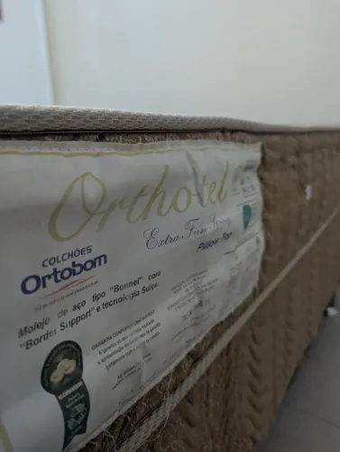 Cama + Colchão Ortobom (Orthotel Spring 1.10x2.24) Solteiro King (Solteirão)
