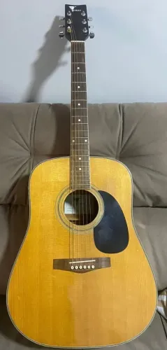   Violao Eletrico Eagle Ch888 Stnt Folk Aco Natural Acetinado