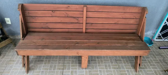 Mesa/banco madeira 2em1
