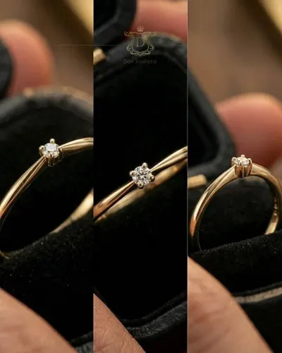 Anel Solitário em Ouro 18k 750