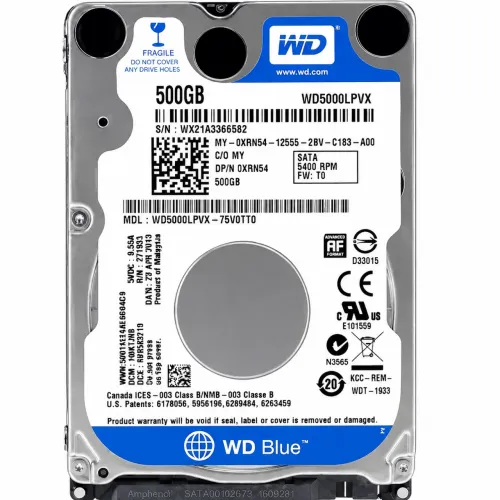 Lote com 10 HDs Notebook WD Blue 500GB SATA 2.5? Testados