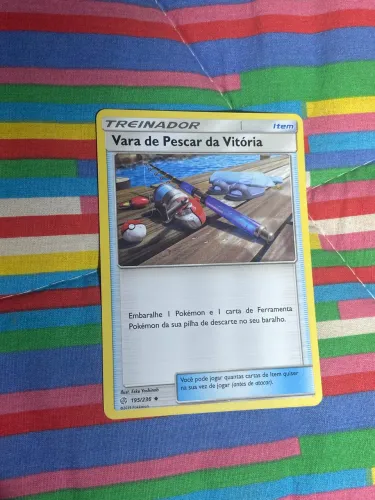 carta pokémon vara de pescar da vitória (treinador - item)