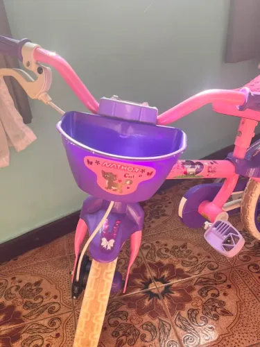 Bicicleta infantil 3anos+ nathor cat cor rosa aro 12