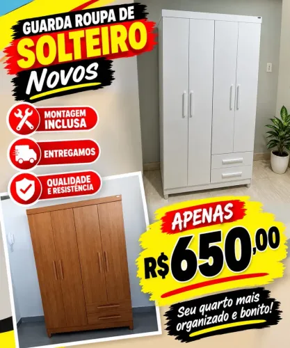 GUARDA ROUPA DE SOLTEIRO NOVOS