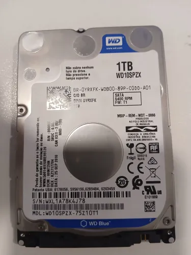 HD 1TB 2,5 POL p/ notebook