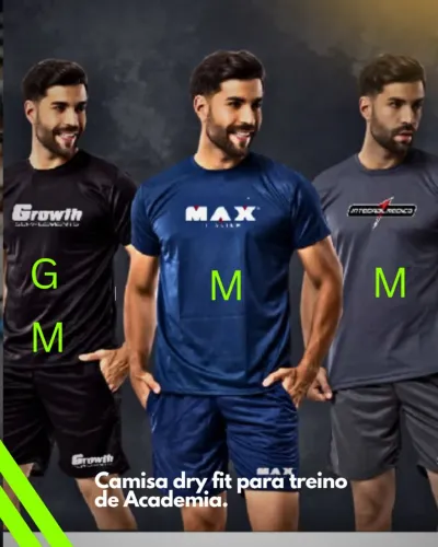 Camisa Dry fit para treino de academia. 