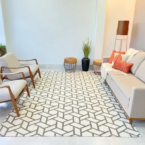 Tapete Veludo 2,50x2,00 Para Quarto no Bege