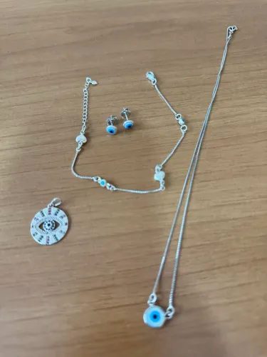 Kit de peças em Prata 925 de olho grego.
