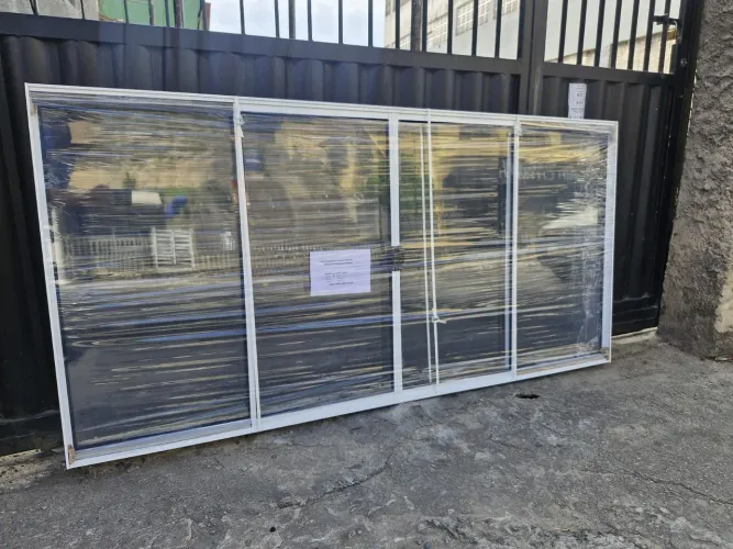 DIRETO JA FÁBRICA!! JANELA 1.00X2.00 NO ALUMÍNIO BRANCO COM 4 FOLHAS 