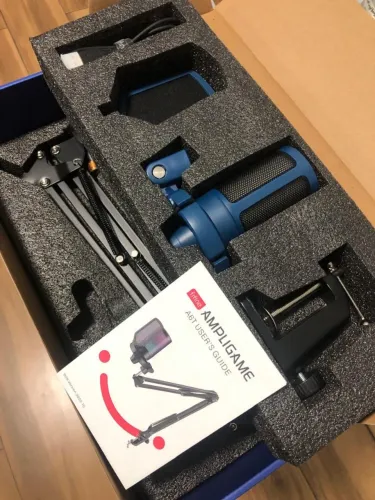 Microfone Fifine completo Azul NOVO