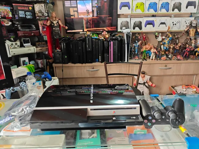 Playstation 3 Fat hd 80gb c jogos controle original completo ac trocas.. 