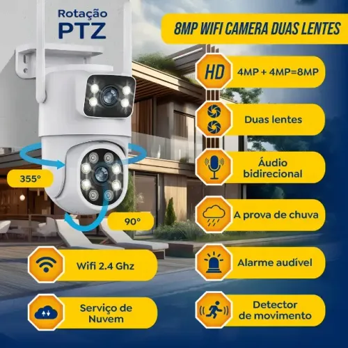 camera de segurnaça 360 já instalada em até 12x