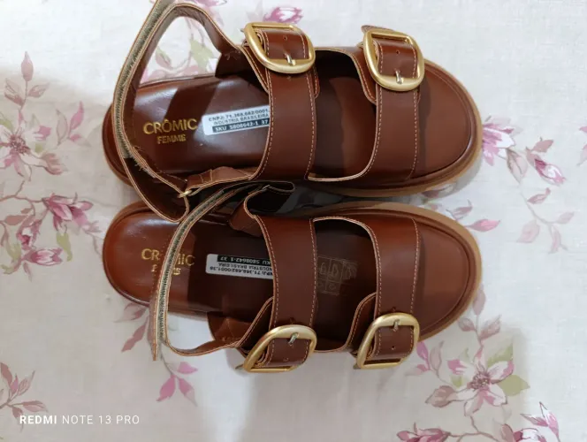 Papete/ Sapato/ Sandália Crômic femme marrom tamanho 37