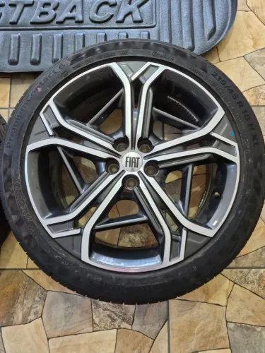 Jogo Rodas Aro 18 Original Fiat Fastback + Pneus Continental 215/45 R18