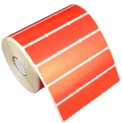 5 rolos etiquetas vermelha 34x23/3 fileiras