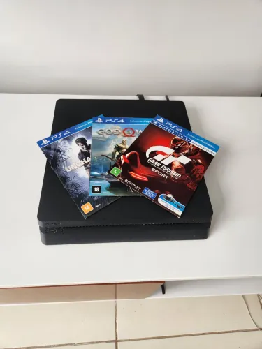 PlayStation 4 + 1 Controle + 3 Jogos (Excelente Estado)