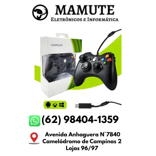Controle com Fio Xbox 360 Pc Joystick
