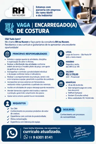 Encarregado de Costura