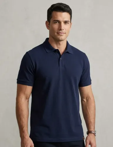 Camisa polo masculina tam XG ( 48 ) azul Hering