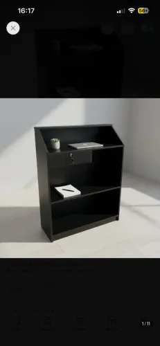 Balcão de atendimento com gaveta