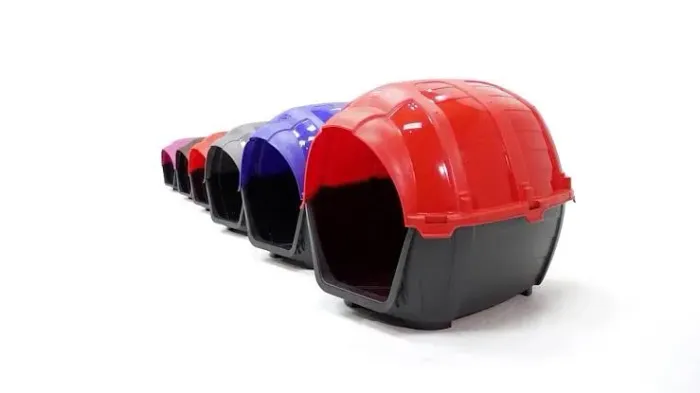 Casinha de cachorro Stone Plast Pet casa de plástica n2 azul e vermelha