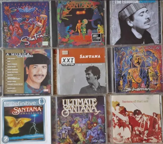 Coleção com 9 CDs do Santana