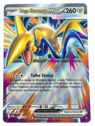 carta pokémon mega sharmory ps 260 055/088