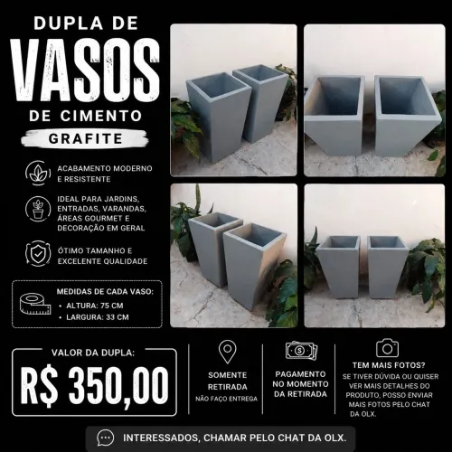 ? DUPLA DE VASOS DE CIMENTO