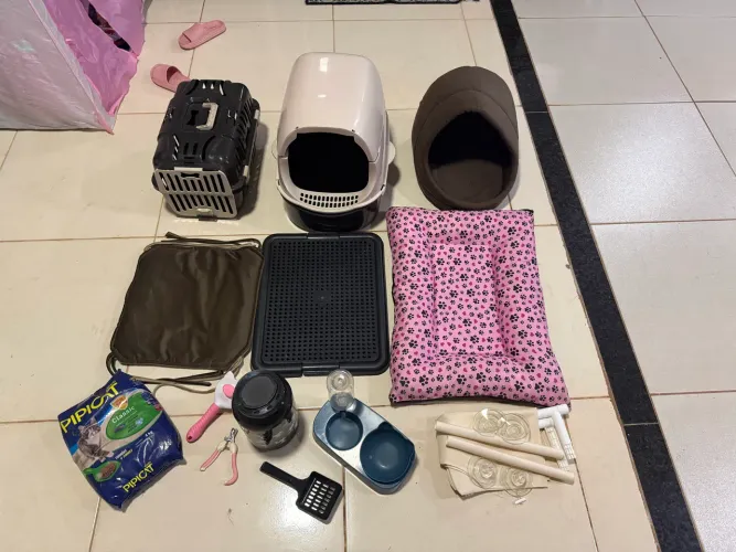 Vendo utensílios para gato