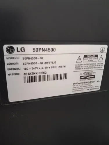 Tv lg 50 new plasma defeito