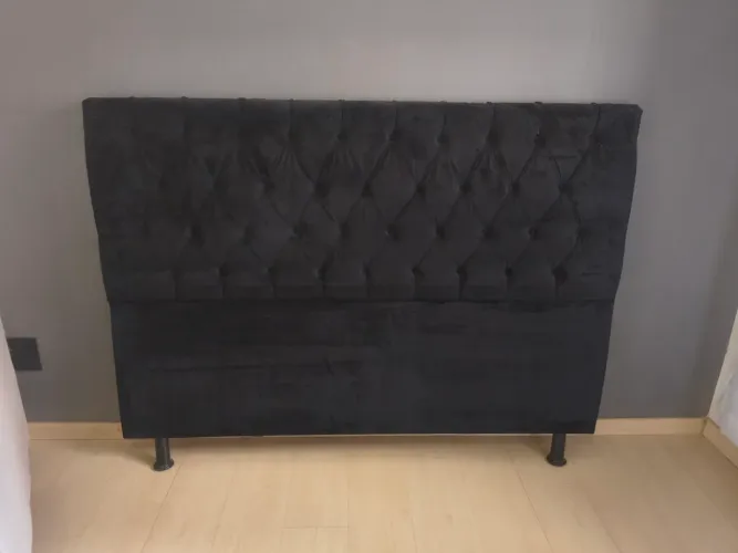 CABECEIRA CAMA CASAL 1.60 SUEED VELUDO. NOVA! BOTUCATU