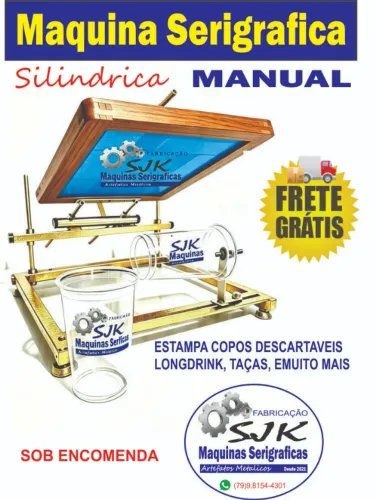 Fabricante Maquina serigrafica manual de estampar copos descartaves