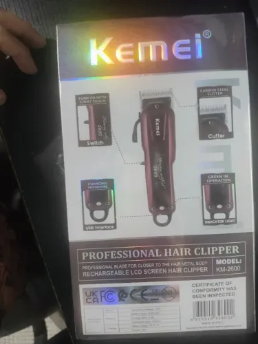 Máquina de Corte Cordless 9w Profissional Km-2600 | Kemei