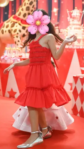 Vestido Infantil vermelho Petit Cherie