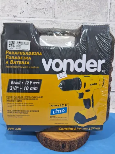 Parafusadeira Furadeira a Bateria 12V com 17 peças PFV120