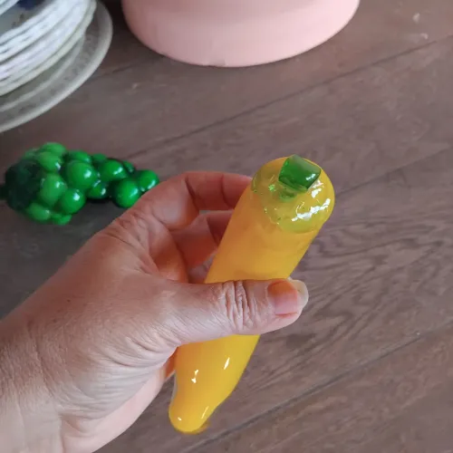 Banana vidro murano 