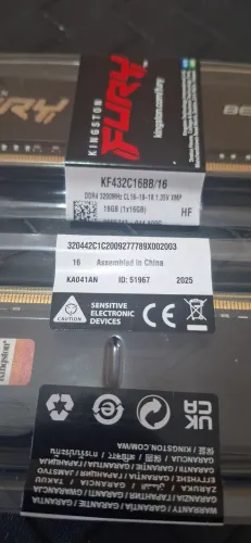 Memória HyperX Fury 16 GB DDR4 3200 MHz