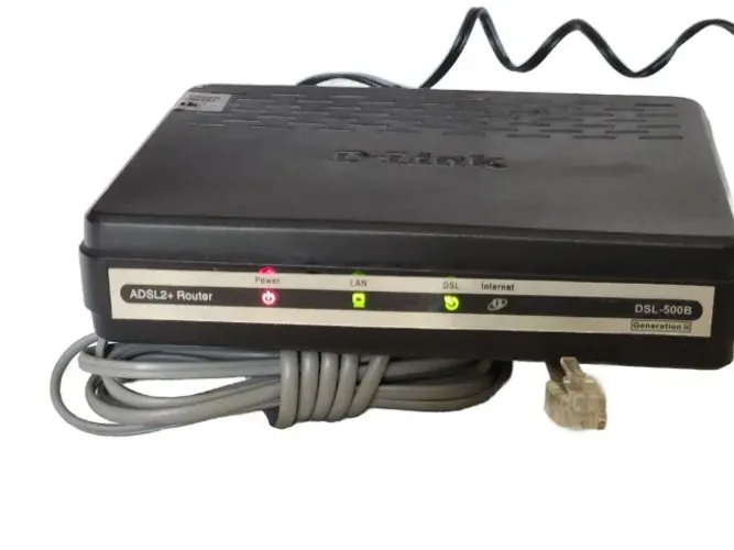 Modem Roteador D-Link DSL-500B antigo simples com uma Lan RJ45 e Wan ADSL