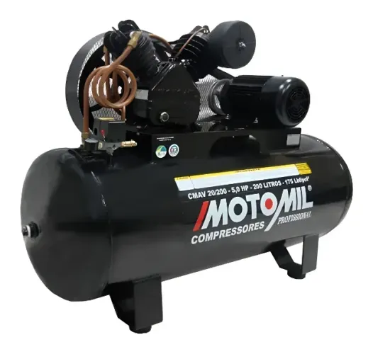 compressor de ar 200 litros trifasico 5 hp 175 lbf profissional  novo de fabrica