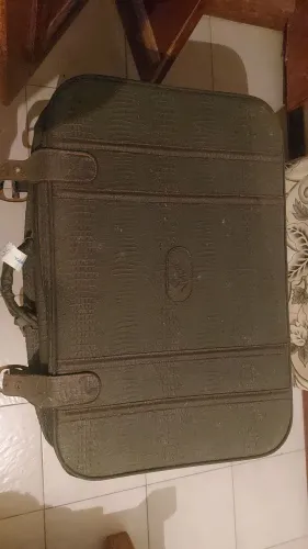 Mala couro antiga retrô