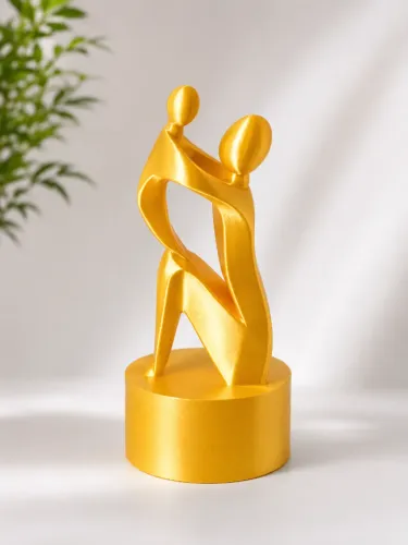 Escultura Mãe e Filho Minimalista Decorativa Arte Moderna Presente Criativo Impressão 3D