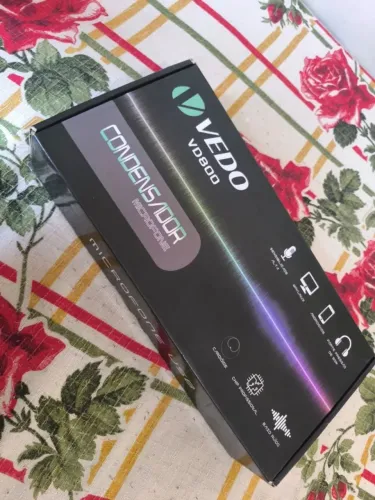 Microfone condensador vd800 funcionando perfeitamente, e com todos itens completo