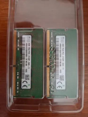 (usado) Memória RAM notebook 8GB (2x4GB) DDR4 2133MHz CL15 - SK Hynix