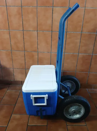 Caixa térmica com carrinho
