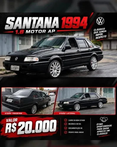 Volkswagen Santana GLI / GL/ Sport 1.8/ 2.0 (álcool) 1994