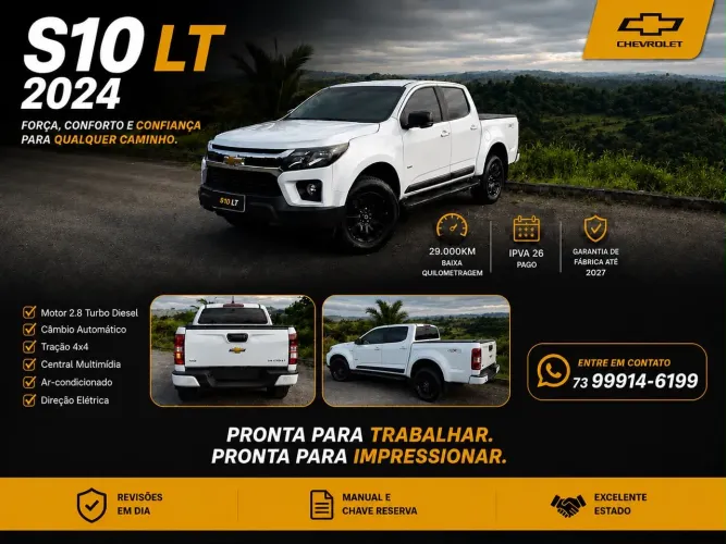 Chevrolet S10 Pick-up LT 2.8 TDI 4X4 CD Diesel AUT 2024