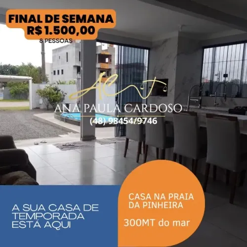 SUA CASA DE TEMPORADA ESTÁ AQUI! - PRAIA DA PINHEIRA